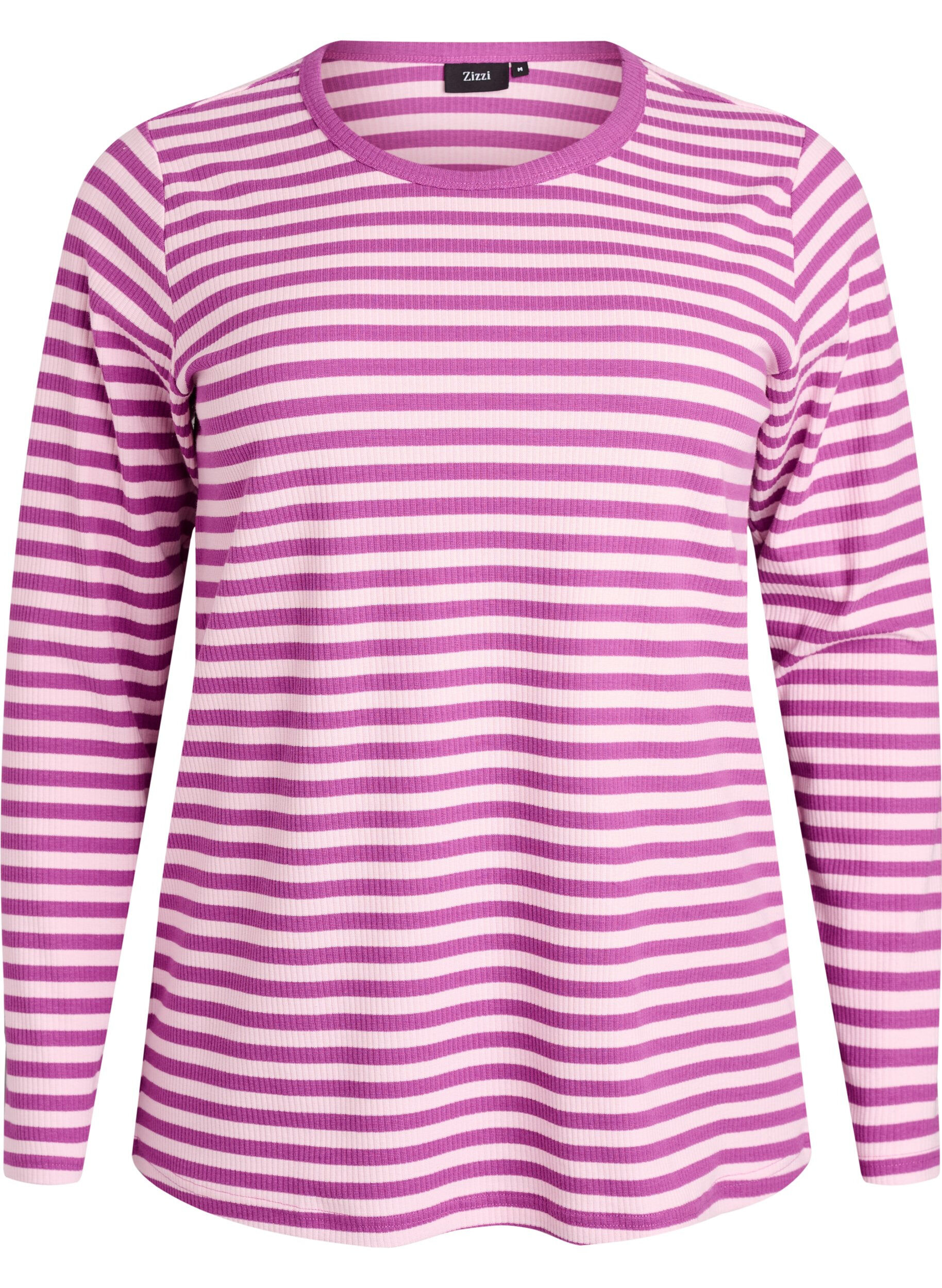 ZizziRaidallinen pusero pitkill&auml; hihoilla, Violetti, Packshot image number 0