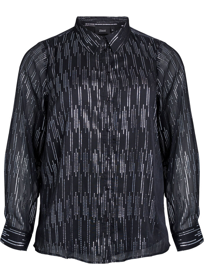 Paita kimaltelevalla kuviolla, Musta, Packshot image number 0