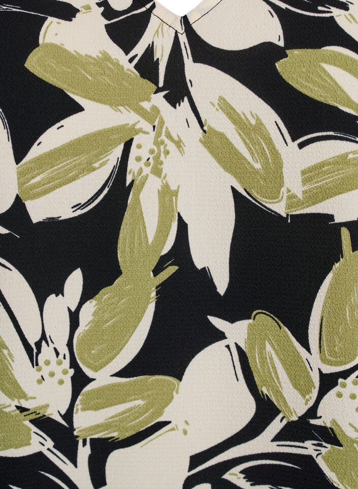 Printtitoppi v-p&auml;&auml;ntiell&auml;, Musta, Packshot image number 2