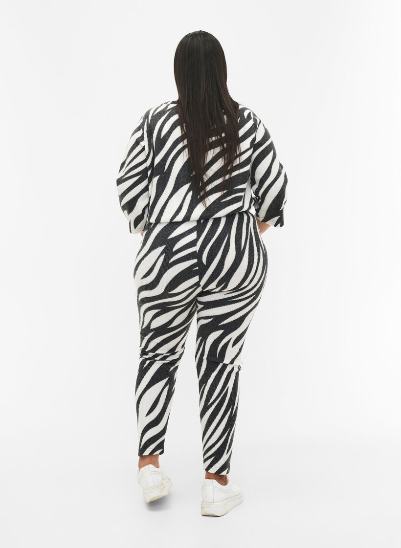Leggingsit seeprakuviolla, White Zebra, Model image number 1