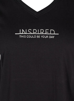 Puuvillainen t-paita treeniin painatuksella, Black Inspired, Packshot image number 2