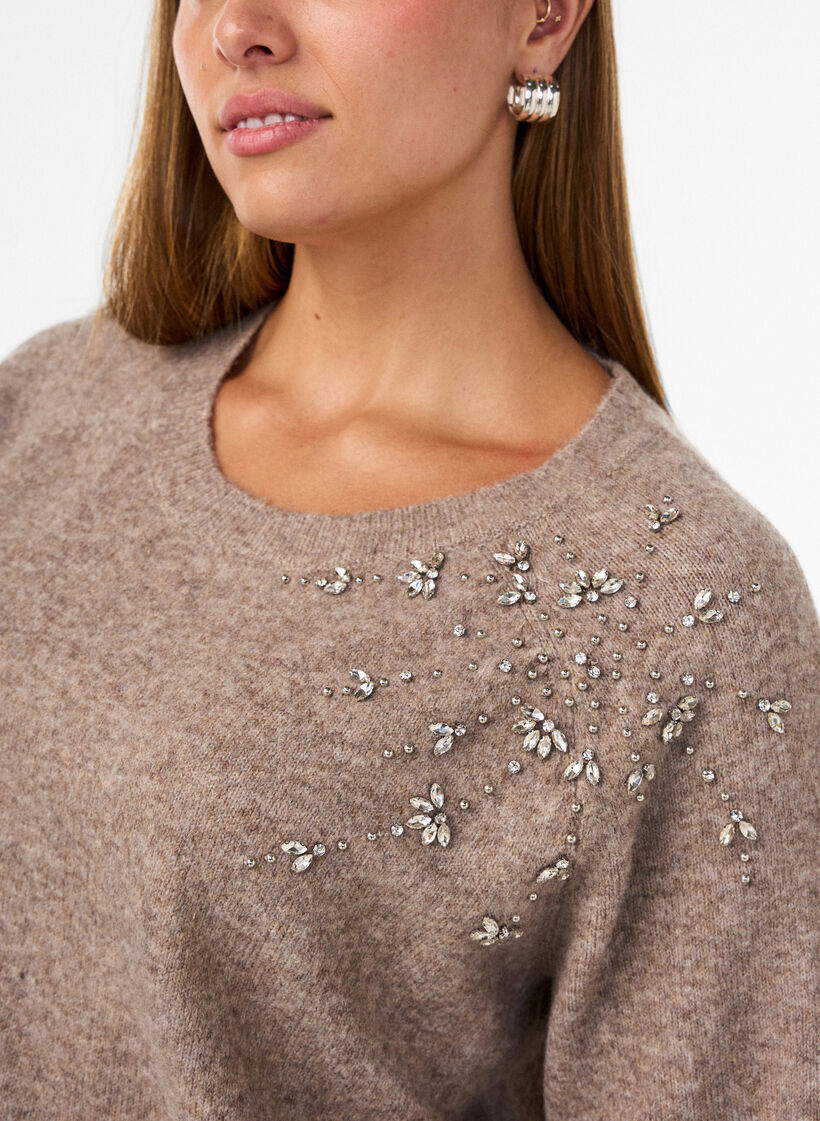 Neulepusero strasseilla ja niiteill&auml;, Beige, Model image number 3