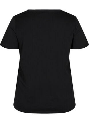 Lyhythihainen puuvillainen t-paita printillä , Black WAYS, Packshot image number 1