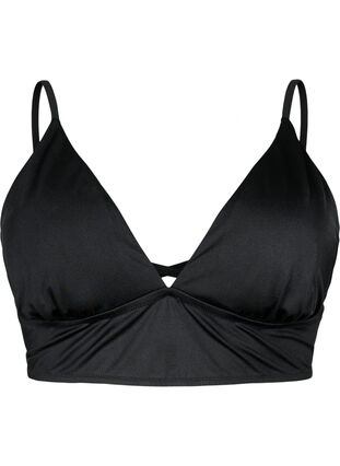 Bikinitoppi, jossa on irrotettavat pehmusteet ja nauha selässä, Black, Packshot image number 0