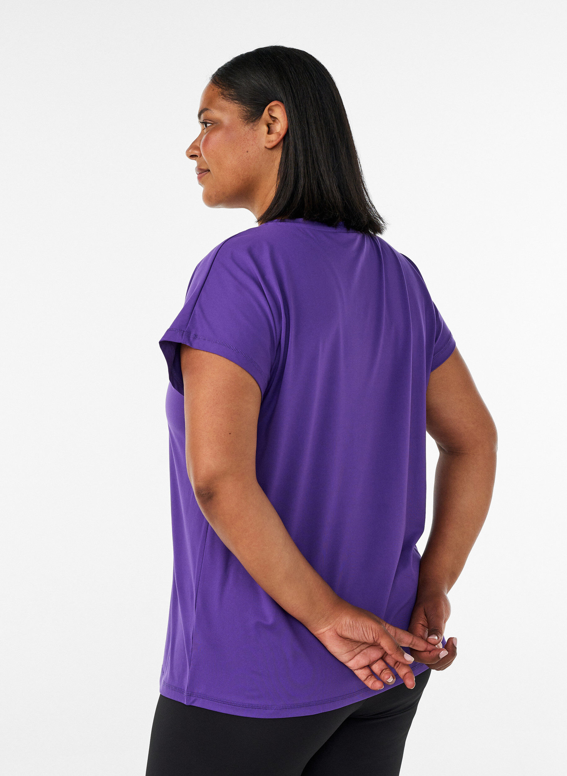 ZizziYksiv&auml;rinen treeni-T-paita, Violetti, Model image number 2