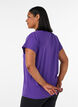 Yksiv&auml;rinen treeni-T-paita, Violetti, Model image number 2