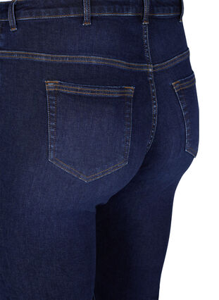 Korkeavyötäröiset Ellen bootcut -farkut, Dark blue, Packshot image number 3