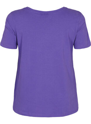 Yksivärinen perus t-paita puuvillasta, Ultra Violet, Packshot image number 1