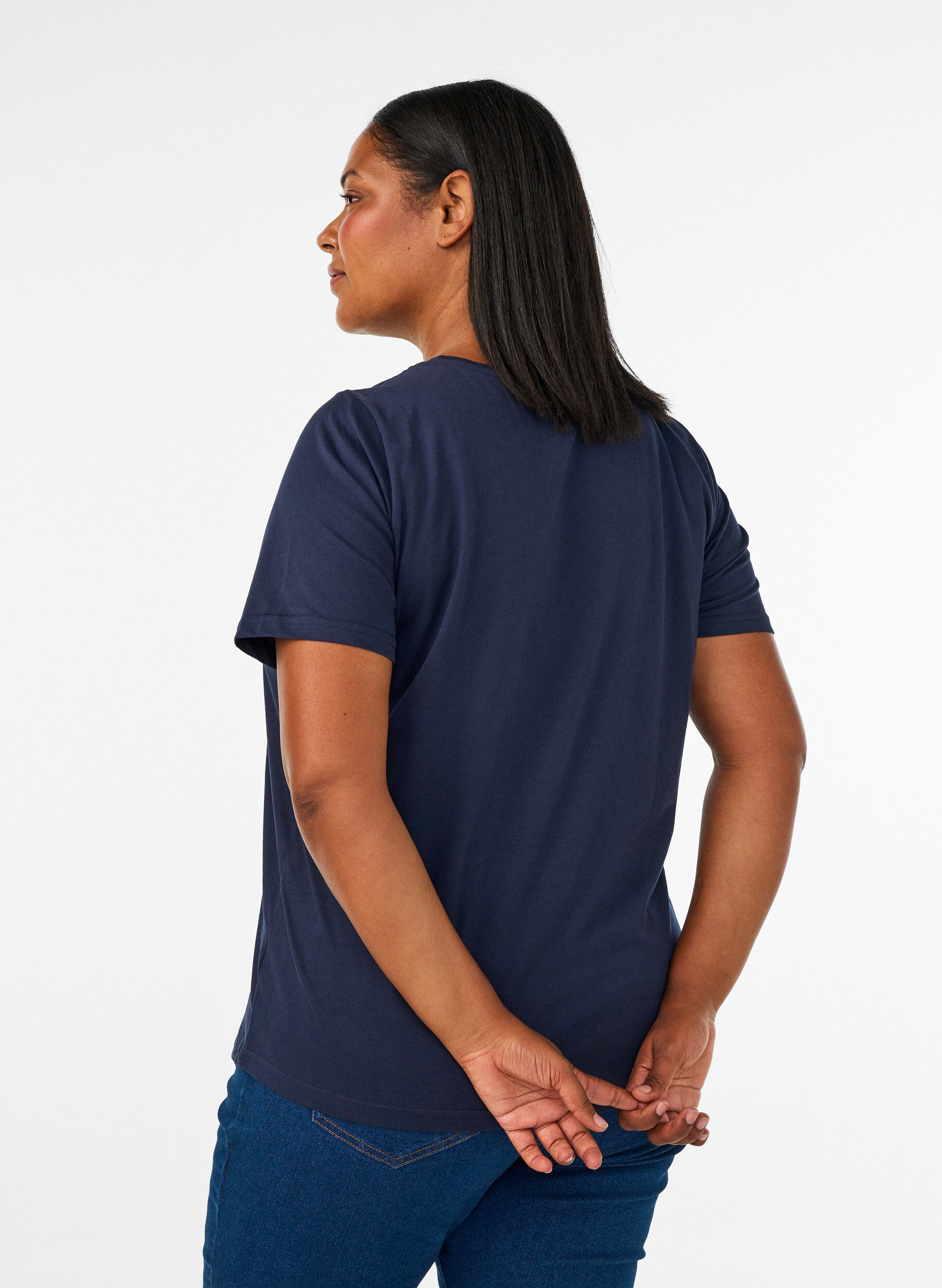 ZizziT-paita printill&auml;, Sininen, Model image number 2