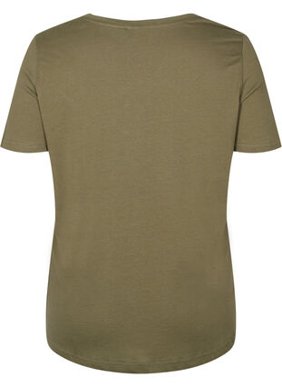 Lyhythihainen puuvillainen t-paita painatuksella, Ivy Green/Unique, Packshot image number 1