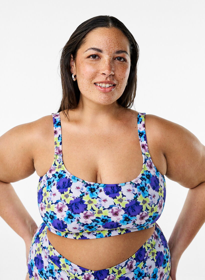 Bikiniyläosa säädettävillä olkaimilla, Violetti, Model image number 0