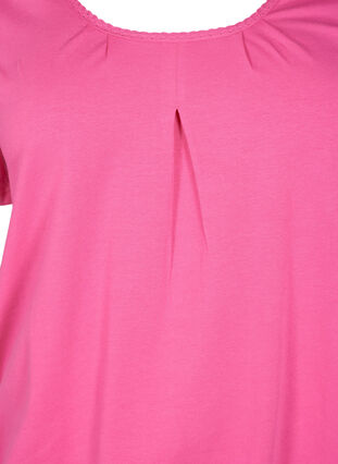 Lyhythihainen puuvillainen t-paita, Shocking Pink, Packshot image number 2
