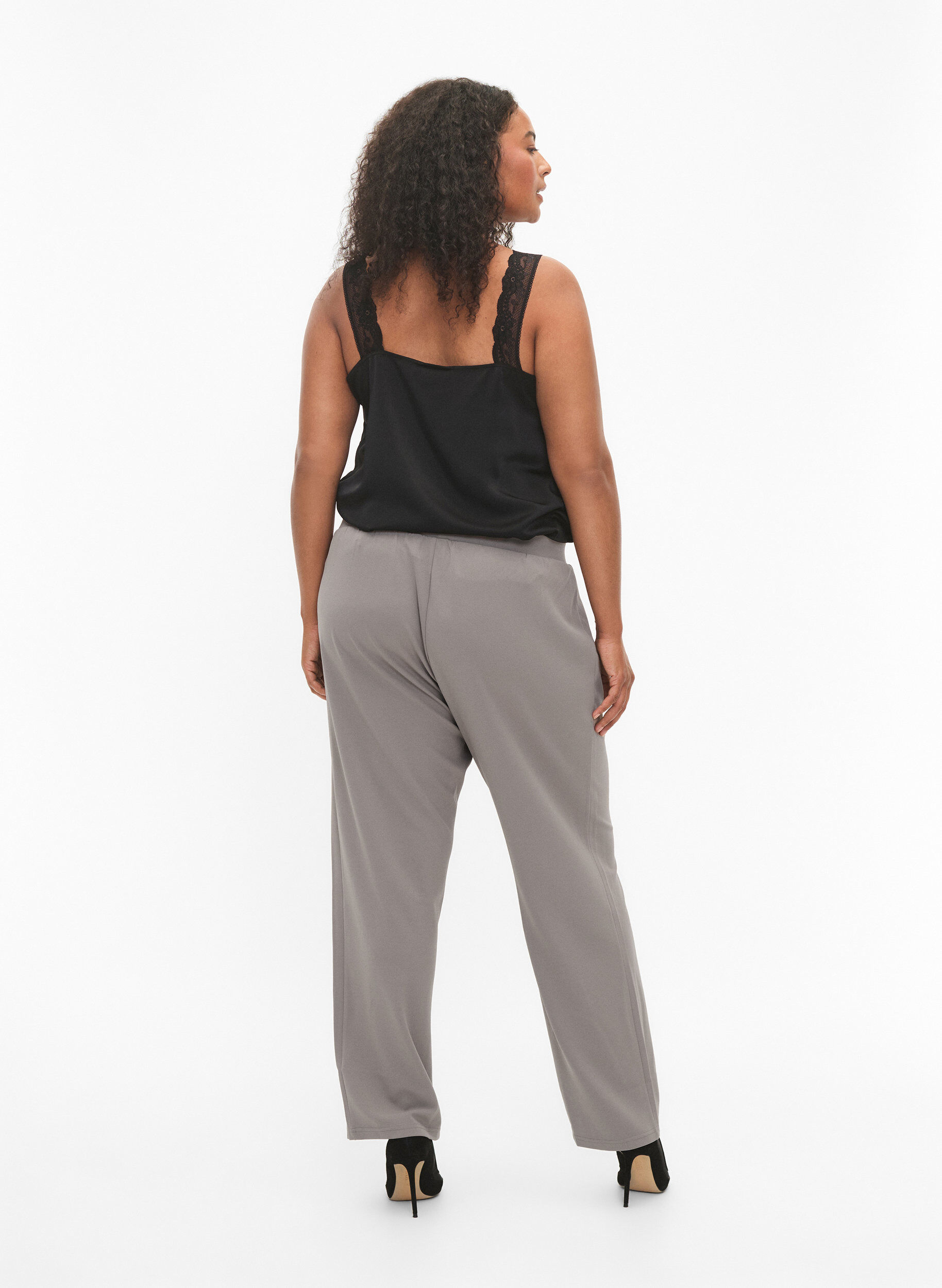 ZizziHousut suorassa mallissa, Beige, Model image number 1