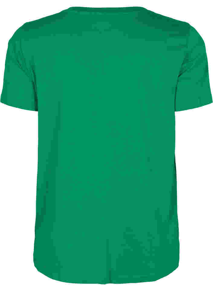 Lyhythihainen puuvillainen t-paita tekstipainatuksella, Jolly Green, Packshot image number 1