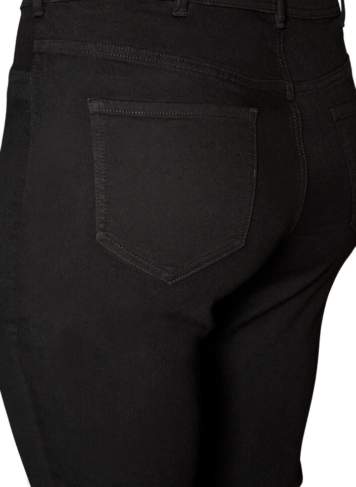 Amy-super slim fit -farkut korkealla vy&ouml;t&auml;r&ouml;ll&auml;, Musta, Packshot image number 3
