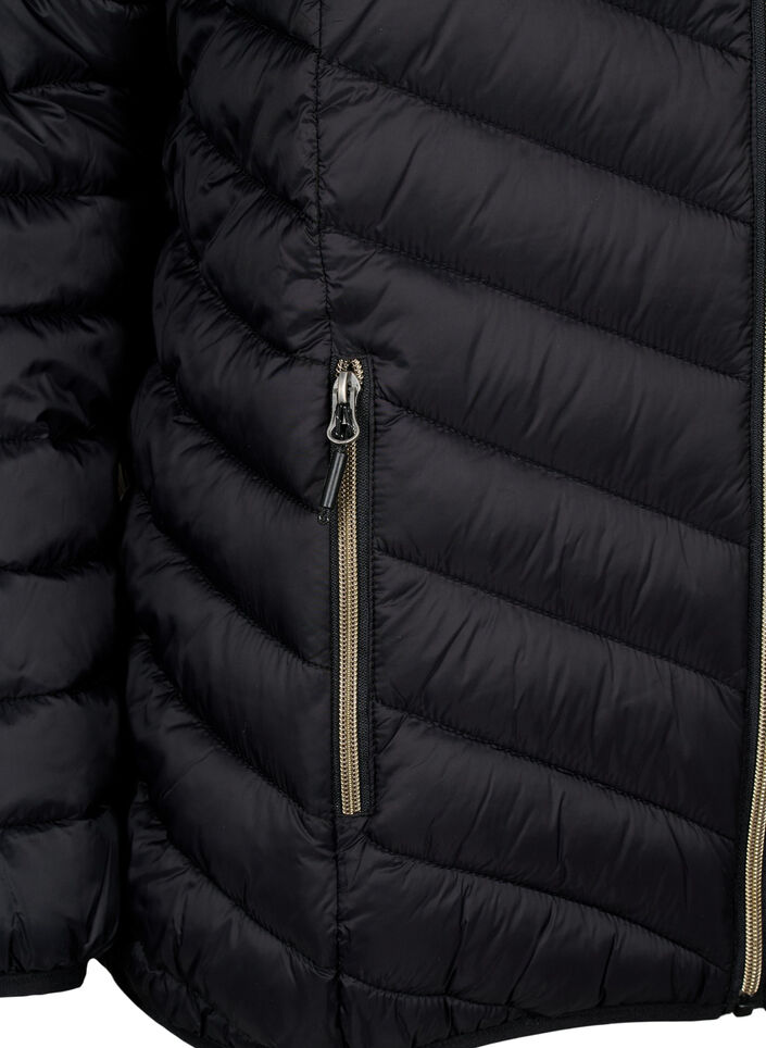 Kevyttakki hupulla, Musta, Packshot image number 2