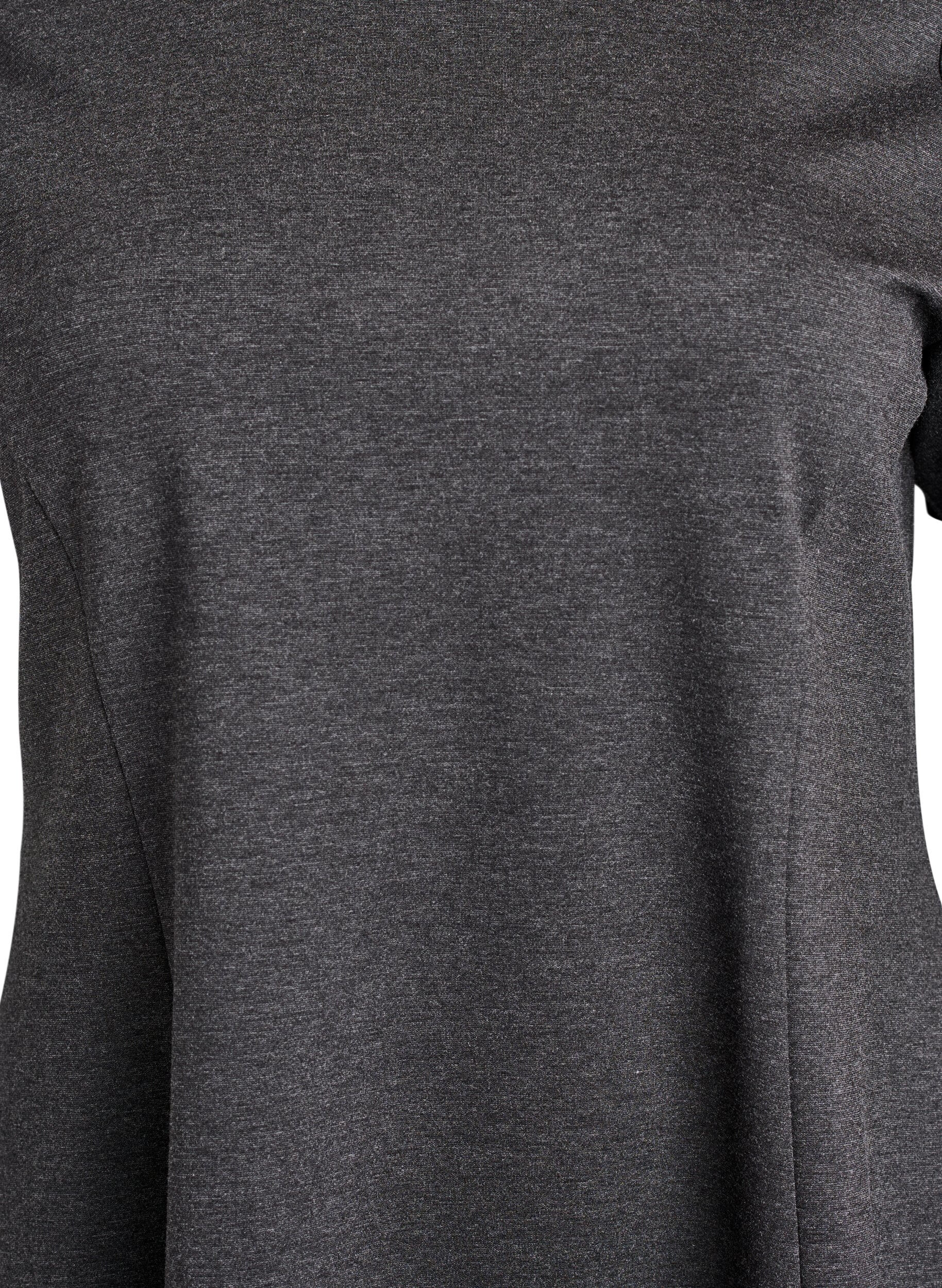 Zizzi Lyhyt A-linjainen trikoomekko, Harmaa, Packshot image number 2