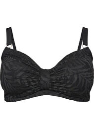 Bikinirintaliivit j&auml;sennellyll&auml; meshill&auml; ja irrotettavilla topatuilla lis&auml;osilla, Musta