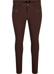 Tyk&ouml;istuvat housut vetoketjuyksityiskohdilla , Ruskea