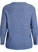 Melange-neulepusero py&ouml;re&auml;ll&auml; p&auml;&auml;ntiell&auml;, Sininen, Packshot image number 1
