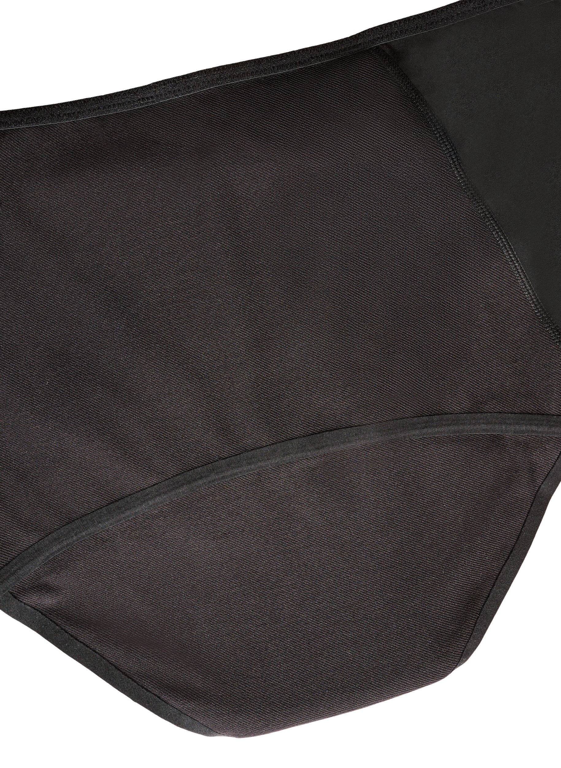 Zizzi Korkeavy&ouml;t&auml;r&ouml;iset puuvillaiset y&ouml;ajan kuukautisalushousut, Musta, Packshot image number 4