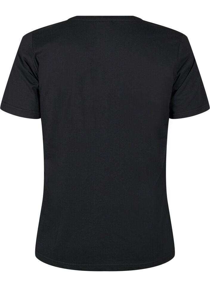 FLASH – kuviollinen t-paita, Black Flower Heart , Packshot image number 1