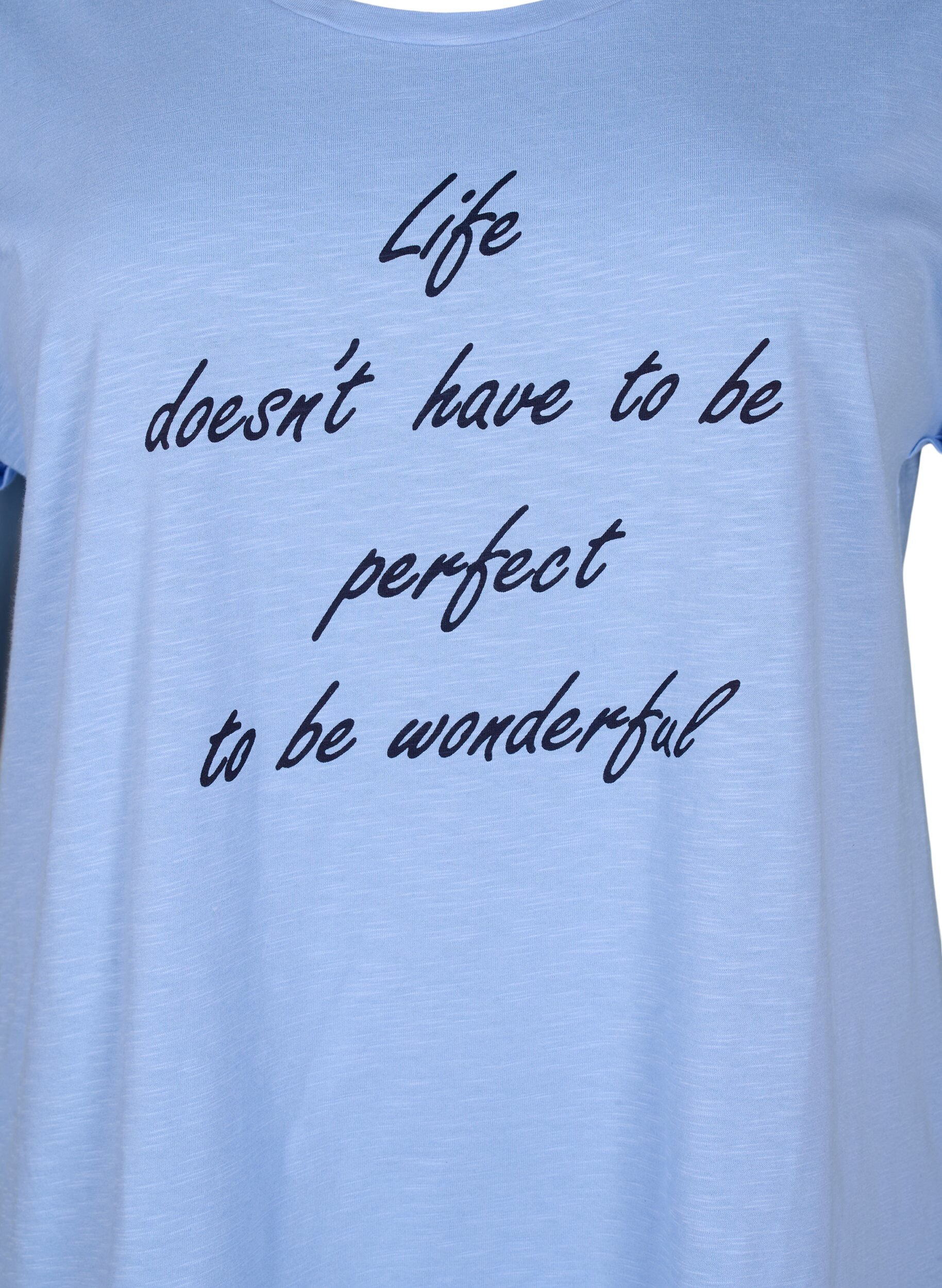 Zizzi Ekologisesta puuvillasta valmistettu t-paita painatuksella, Serenityw.Navy Print, Packshot image number 2