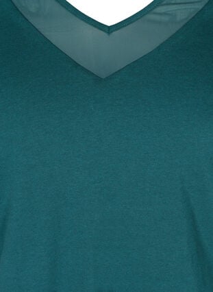 Lyhythihainen t-paita v-aukolla ja mesh-kankaalla , Ponderosa Pine, Packshot image number 2
