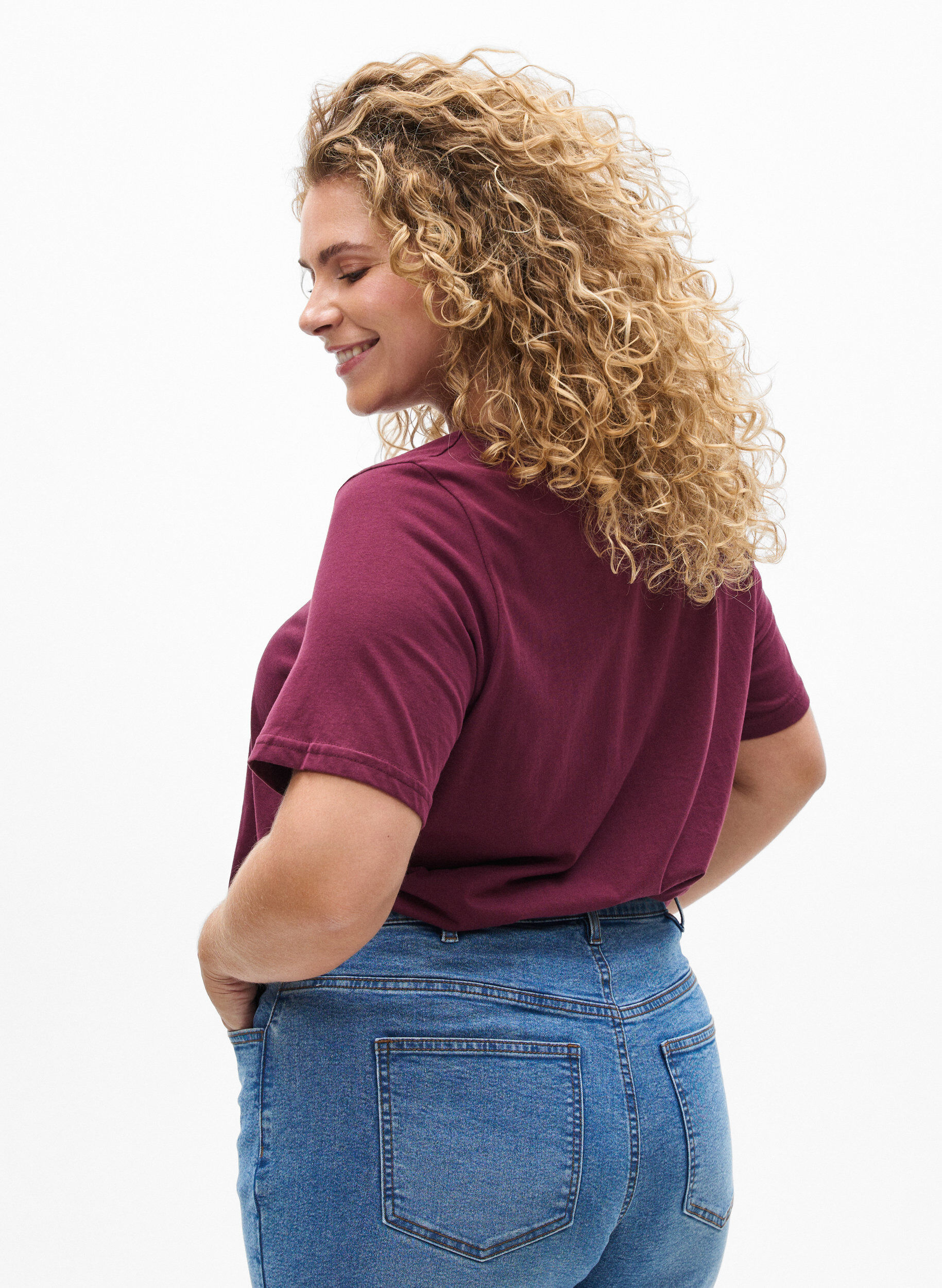 Zizzi T-paita printill&auml;, Punainen, Model image number 2