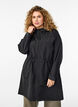 Kevyt hupullinen parka, Musta, Model image number 0