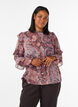 Pusero paisley-kuviolla ja r&ouml;yhel&ouml;yksityiskohdilla, Violetti, Model image number 0