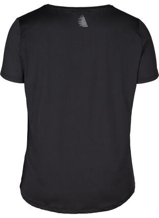 Lyhythihainen t-paita treeniin mesh-kankaalla, Black, Packshot image number 1