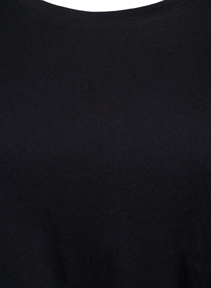 T-paita pyöreällä pääntiellä ja A-linjaisella mallilla, Musta, Packshot image number 2