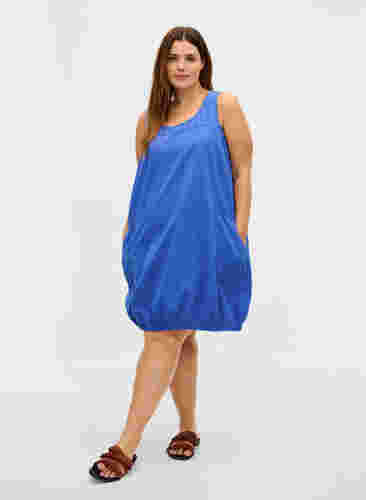 Hihaton mekko puuvillasta, Dazzling Blue, Model image number 2