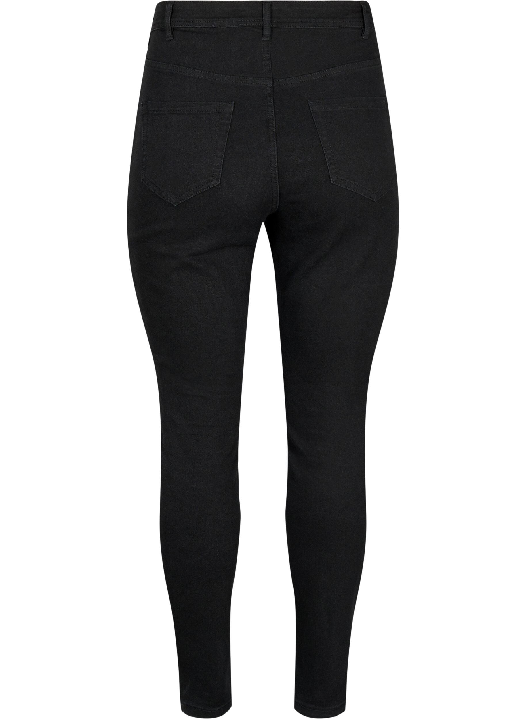 ZizziFarkut super slim fit -mallissa, Musta, Packshot image number 1