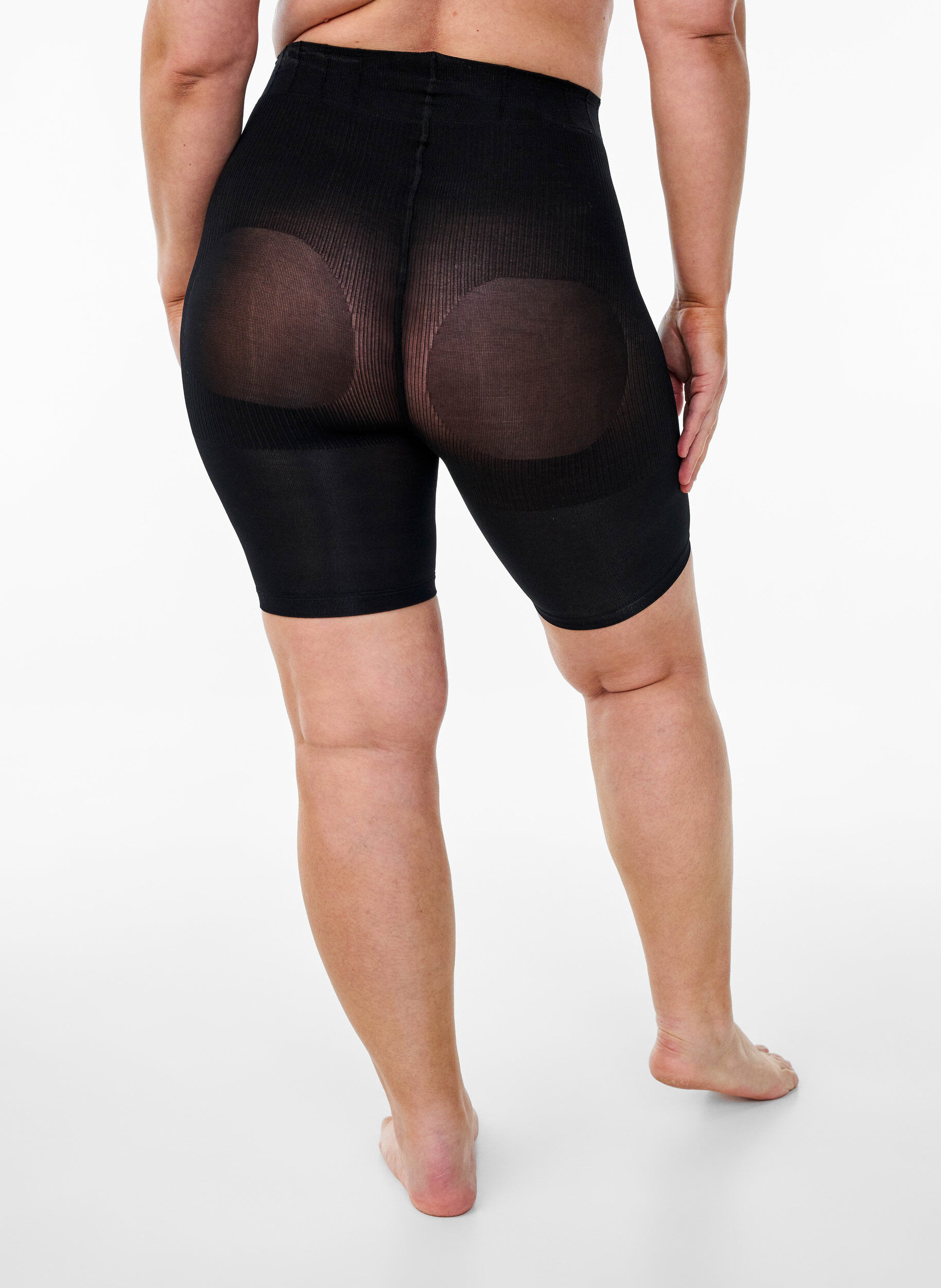 Zizzi2 kpl push-up -shortsit 60 denierill&auml; ja muotoilevalla vaikutuksella, Musta, Model image number 1