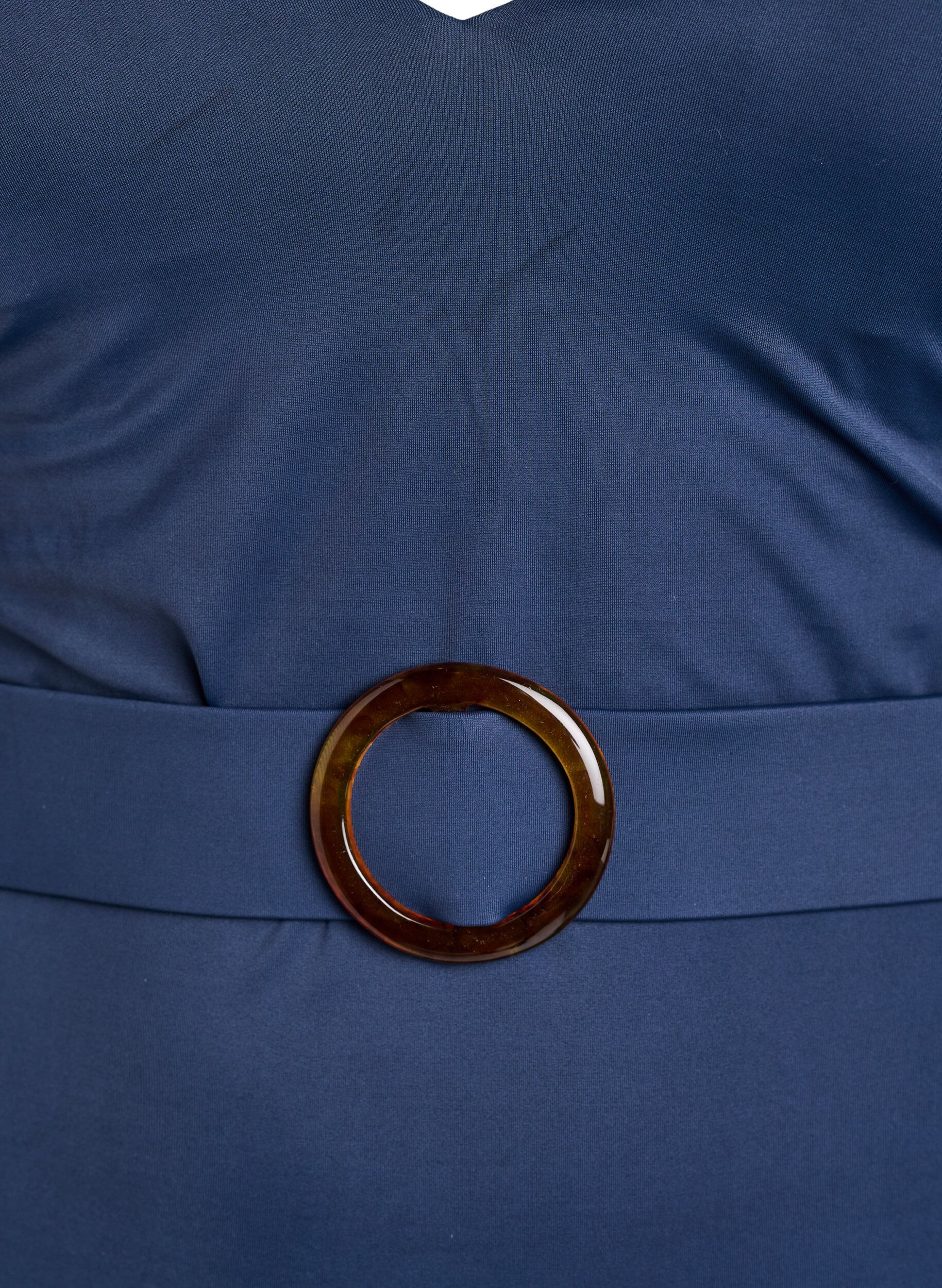 Zizzi Uimapuku V-p&auml;&auml;ntiell&auml; ja vy&ouml;ll&auml;, Sininen, Packshot image number 2