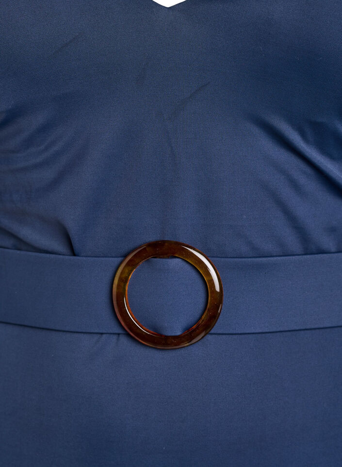 Uimapuku V-p&auml;&auml;ntiell&auml; ja vy&ouml;ll&auml;, Sininen, Packshot image number 2