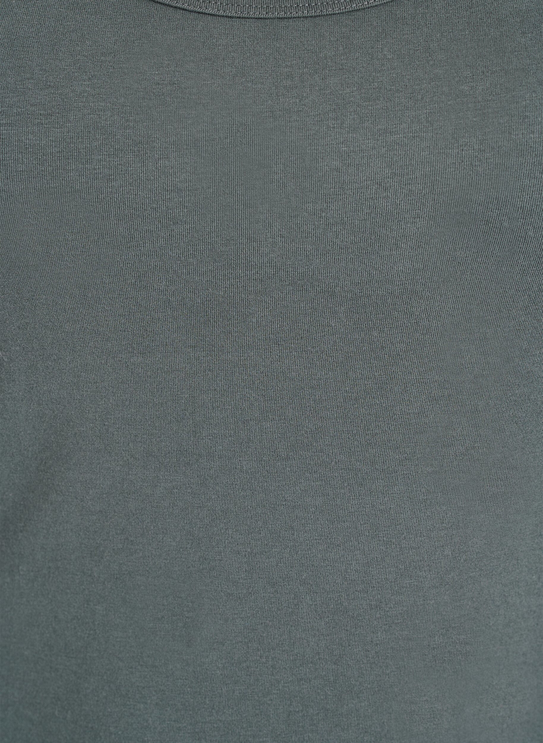 Zizzi Yksiv&auml;rinen perustoppi puuvillasta, Vihre&auml;, Packshot image number 2