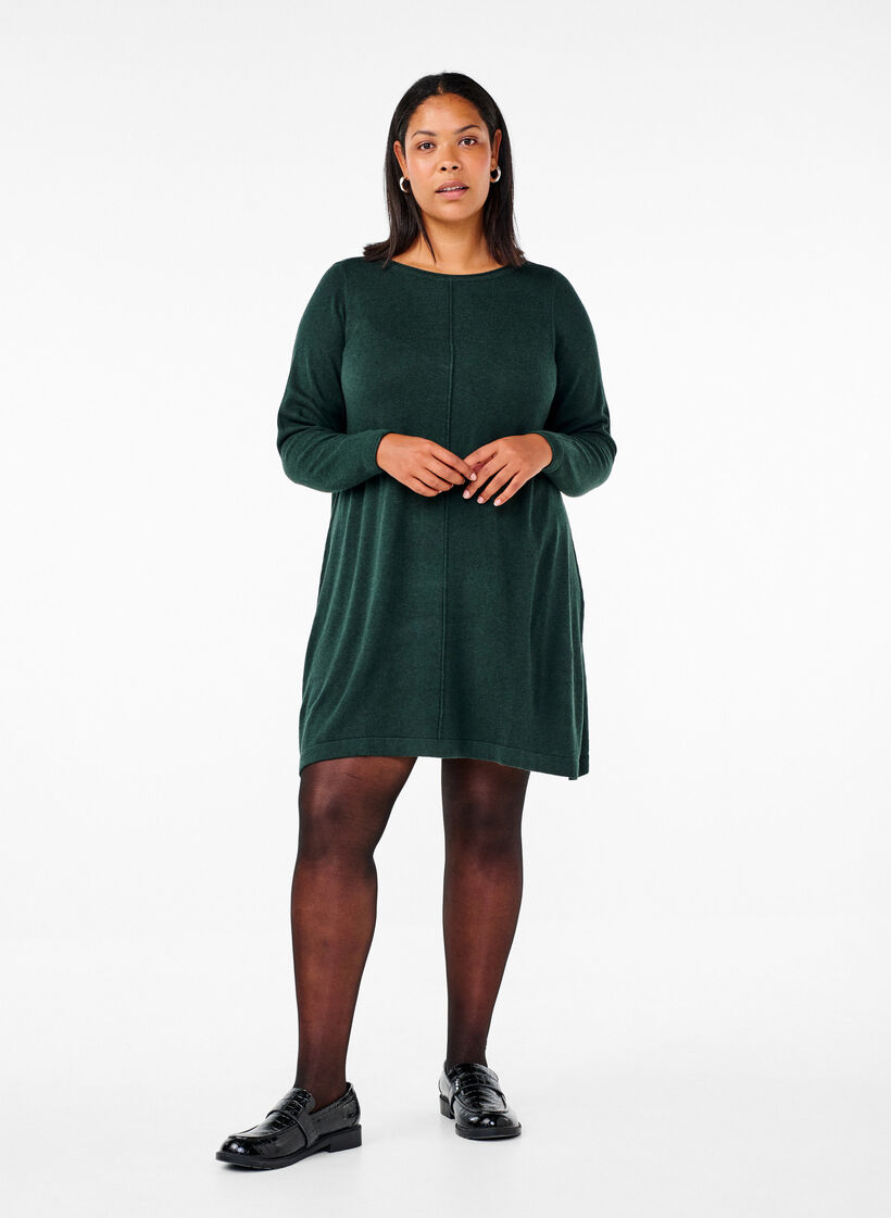 Neulemekko puuvillaviskoosisekoitteesta, Vihre&auml;, Model image number 1