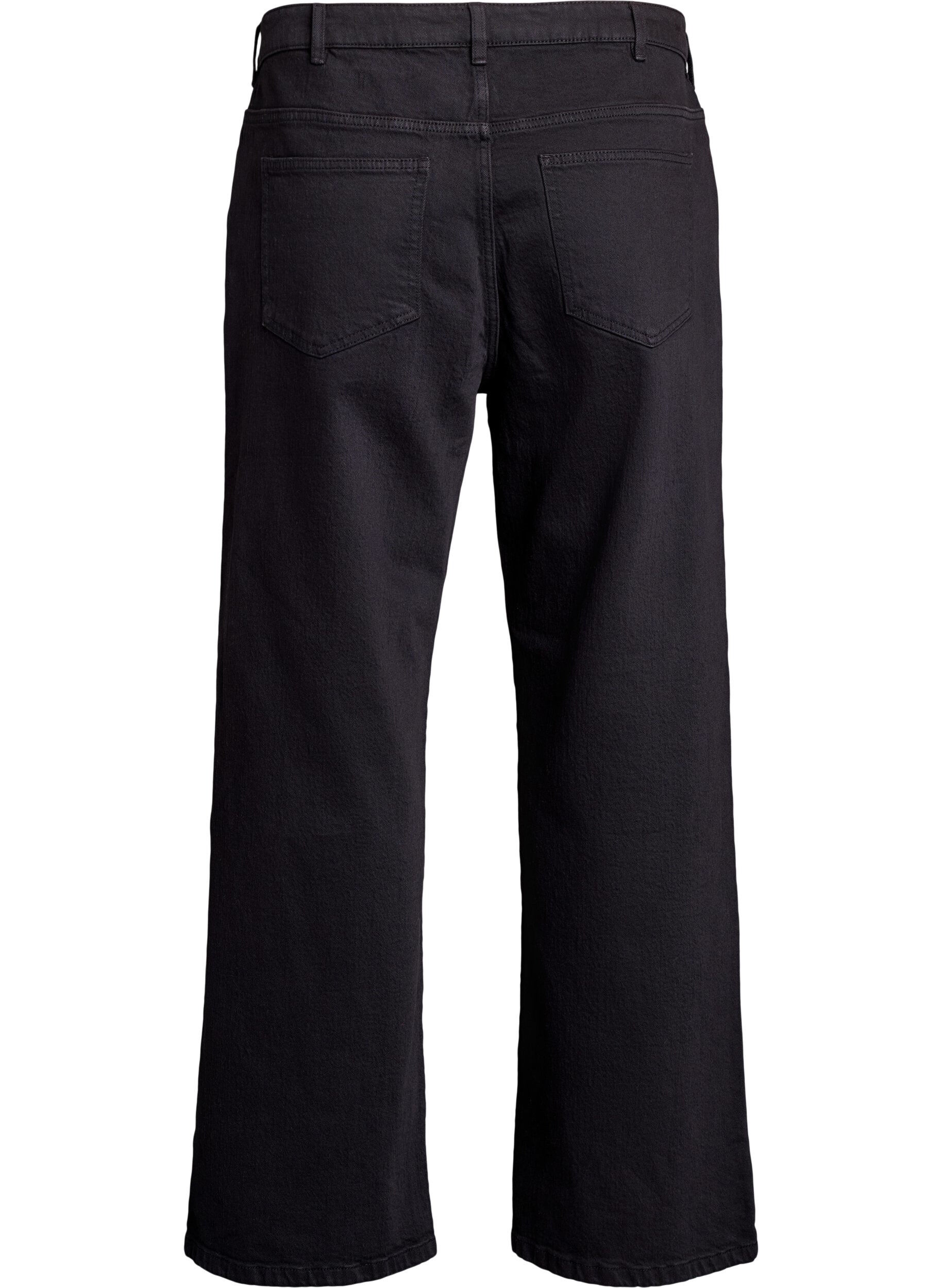 Zizzi Leve&auml;lahkeiset farkut, joissa on korkea vy&ouml;t&auml;r&ouml;nkorkeus, Musta, Packshot image number 1