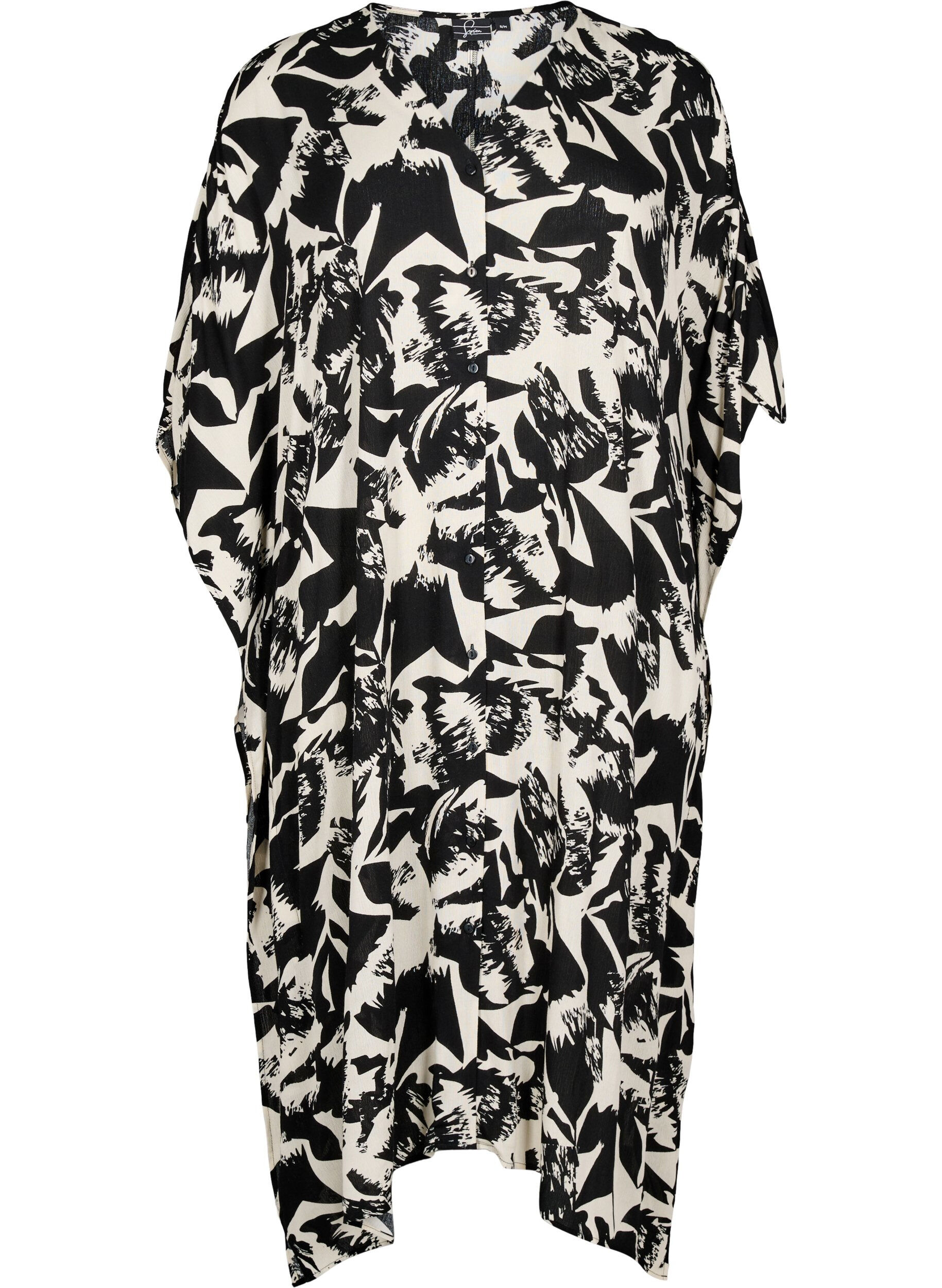 Zizzi Kaftaani rantamekko napeilla, Beige, Packshot image number 0