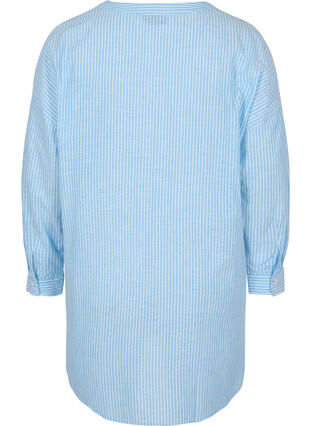 Raidallinen paita 100% puuvillasta, Lichen Blue Stripe , Packshot image number 1