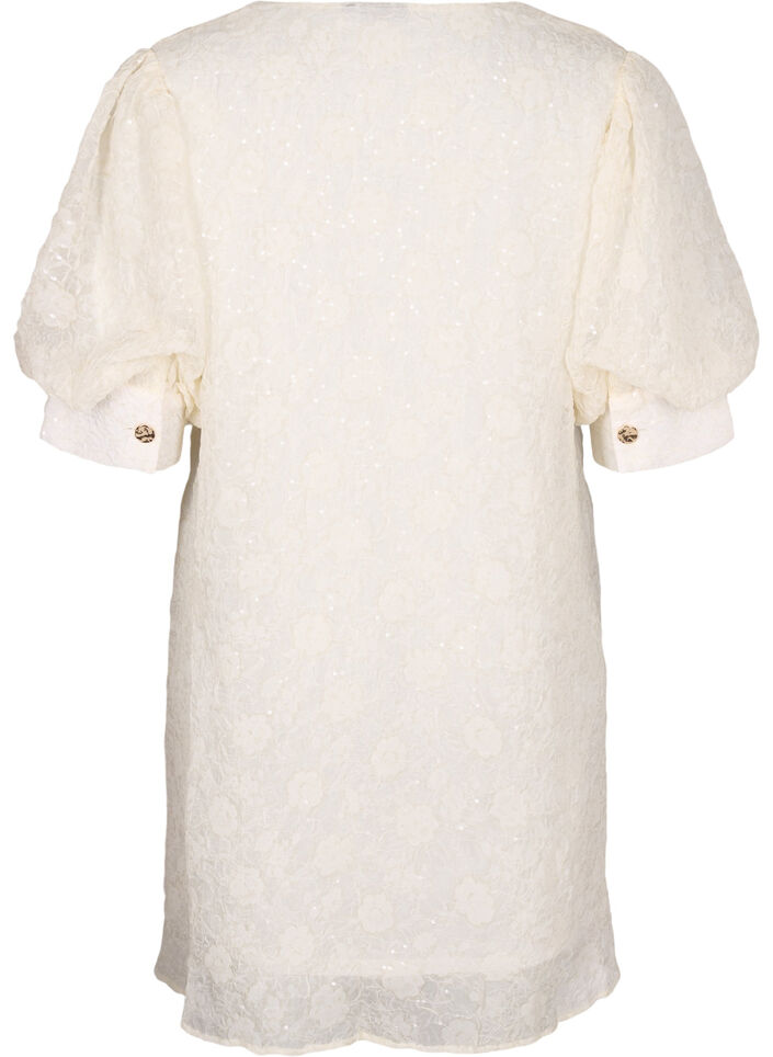 Lyhyt juhlamekko paljeteilla, Vanilja, Packshot image number 1