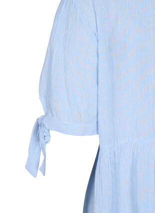 Raidallinen paitamekko puuvillaa, Blue Stripe, Packshot image number 3