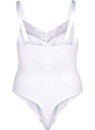 Shapewear-body nauhoilla, Bright White, Packshot image number 1
