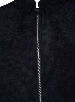 Samettimekko vetoketjulla ja 3/4-pituisilla hihoilla, Black, Packshot image number 2