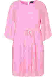 Pliseerattu mekko nauhalla, Pink Ditzy Flower