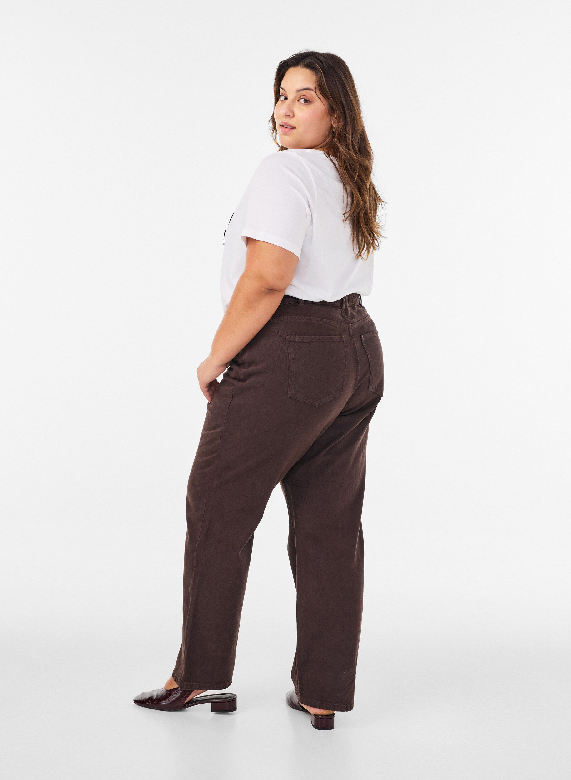 ZizziLuomupuuvillainen T-paita koristeellisella kuviolla, Valkoinen, Model image number 2