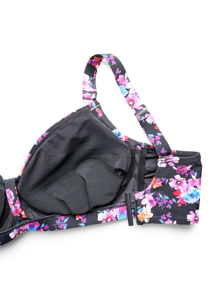 Kaarituelliset bikiniyl&auml;osa kuosilla, Violetti, Packshot image number 3